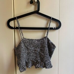 American Eagle Leopard Print Crop Top